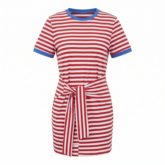 Marlowe tee mini dress on white background