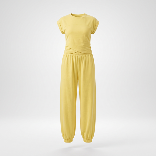 Genevra | Cropped Tank and Drawstring Jogger Two Piece Set