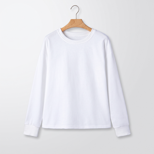 Brienne | Dropped Shoulder Long Sleeve Top with Relaxed Drape