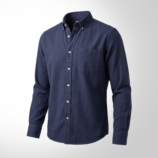 Belvano | Soft Touch Button Up Shirt for Men with Relaxed Smart Casual Fit