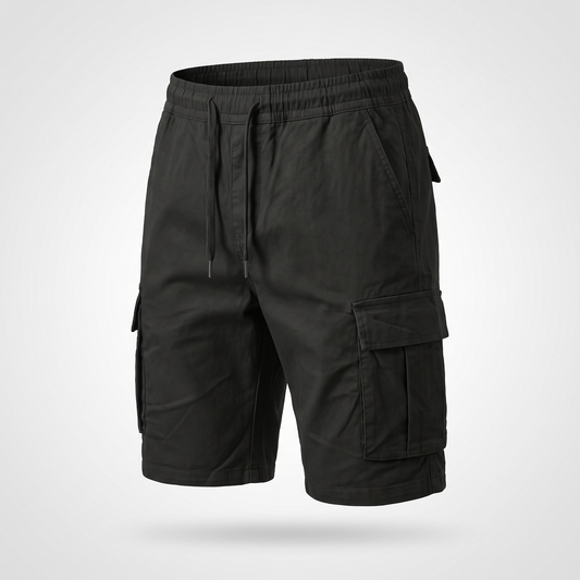 Cortale | Durable Multi Pocket Cargo Shorts for Men with Elastic Comfort Waist