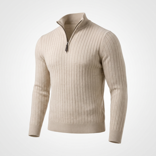 Montaro | High Collar Half Zip Sweater for Men with Lightweight Warmth