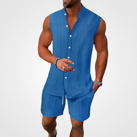 Cerulo | Two Piece Linen Blend Resort Set for Summer Travel and Evenings Out