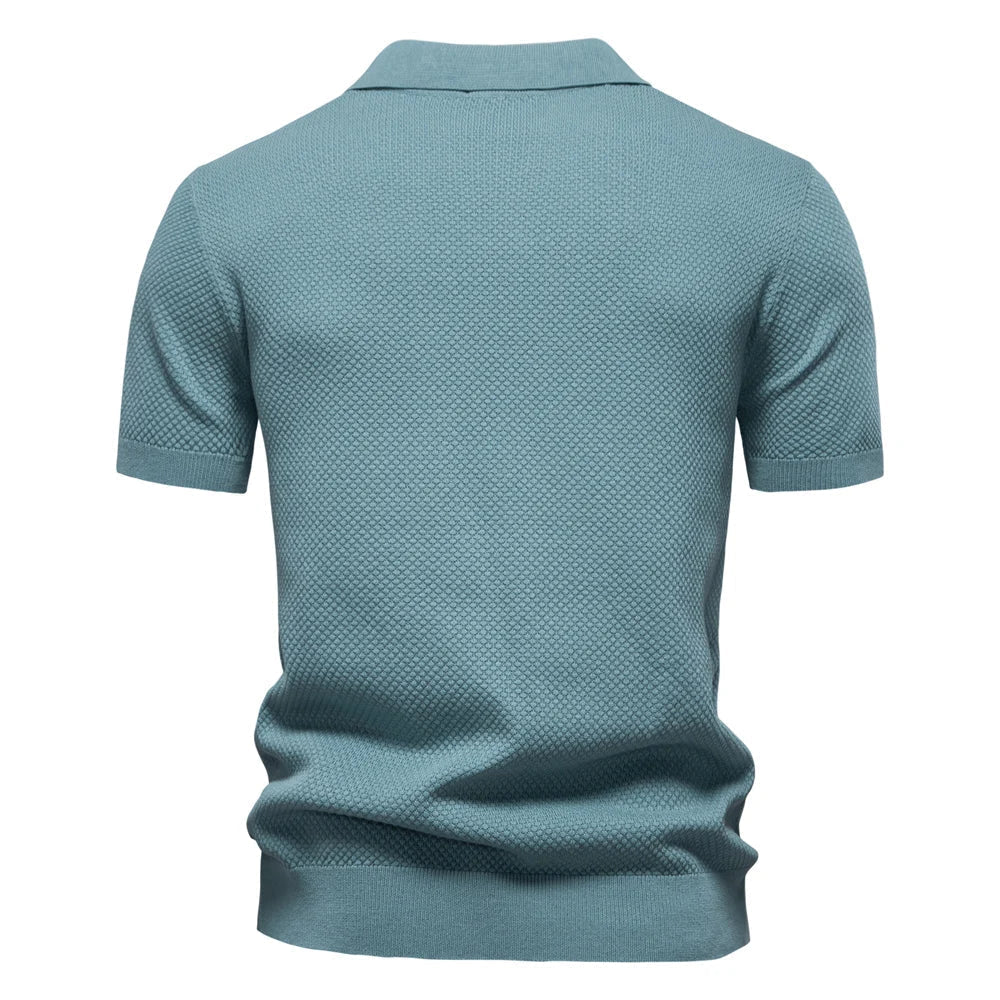 Ostano | Soft Knit Classic Polo Shirt for Men with Tailored Everyday Fit
