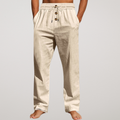 Bassero | Straight Leg Pure Linen Trousers for Resort Days and Warm Evenings